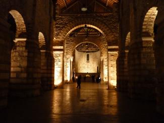 Site de l'abbatiale - Déas - abbatiale nocturne