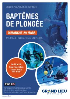 affiche baptêmes de plongée