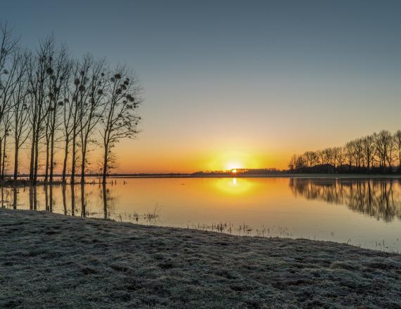 Vue sur la lac à Saint Lumine de Coutais